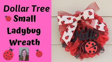 Small Ladybug Wreath ~ Spring DIY ~ Dollar Tree DIY