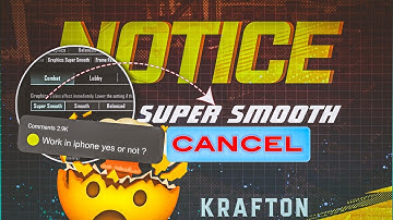 BGMI 3.9 Update Super Smooth Graphics option Cancel ?😞