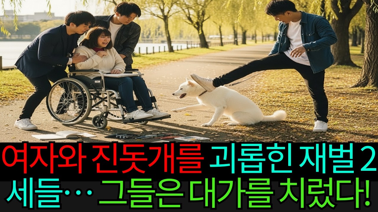재벌 2세들이 휠체어 여성과 진돗개를 괴롭혔고… 그 직후, 상상도 못한 대가를 치르게 됐다.