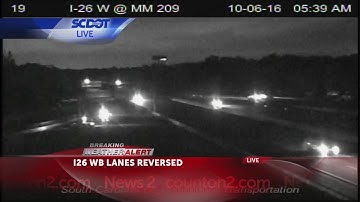 I-26 lanes reversed