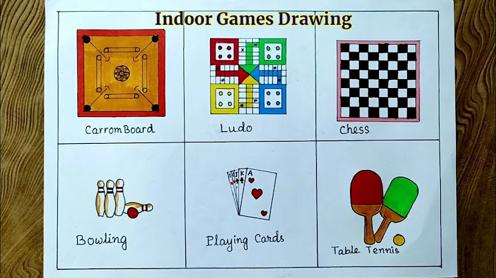 How to draw indoor games easy steps for beginners/Indoor games drawing