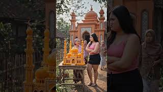 nenek membuat karya miniatur masjid dari buah jeruk asli #miniature #miniaturmasjid #videoshort