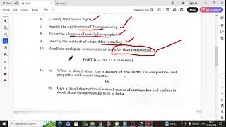 AG3601 Engineering Geology PYQ April May 2025 Anna University