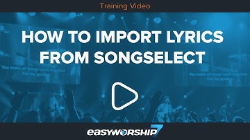 How To Import Lyrics From SongSelect