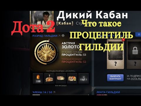 Дота 2. Что такое "Процентиль гильдии".