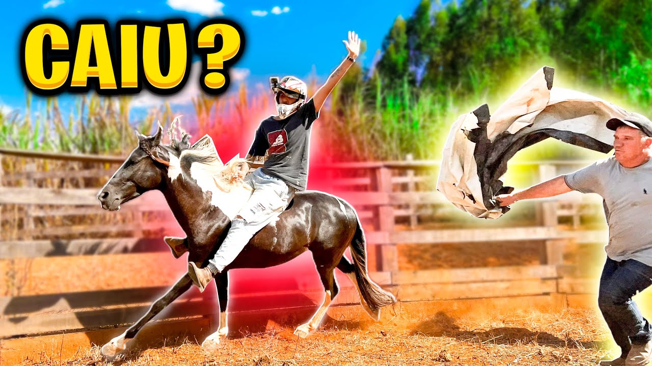 CAVALO PULANDO sem CABRESTO * Caiu? 