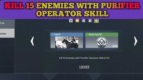 Kill 15 enemies with Purifier Operator Skill - COD Mobile