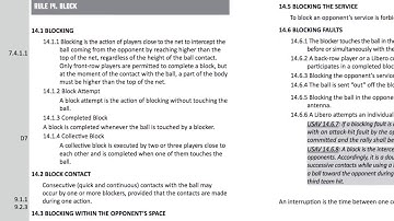 Volleyball Blocking Rules