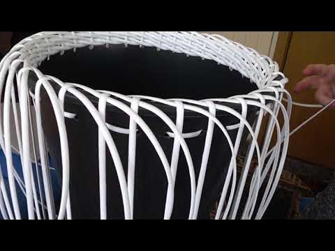 Высокое белое кашпо в форме цилиндра - YouTube