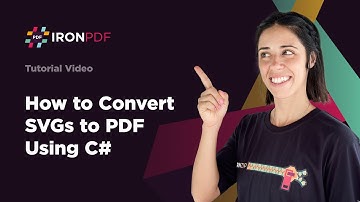 How to Convert SVGs to PDF Using C# | IronPDF