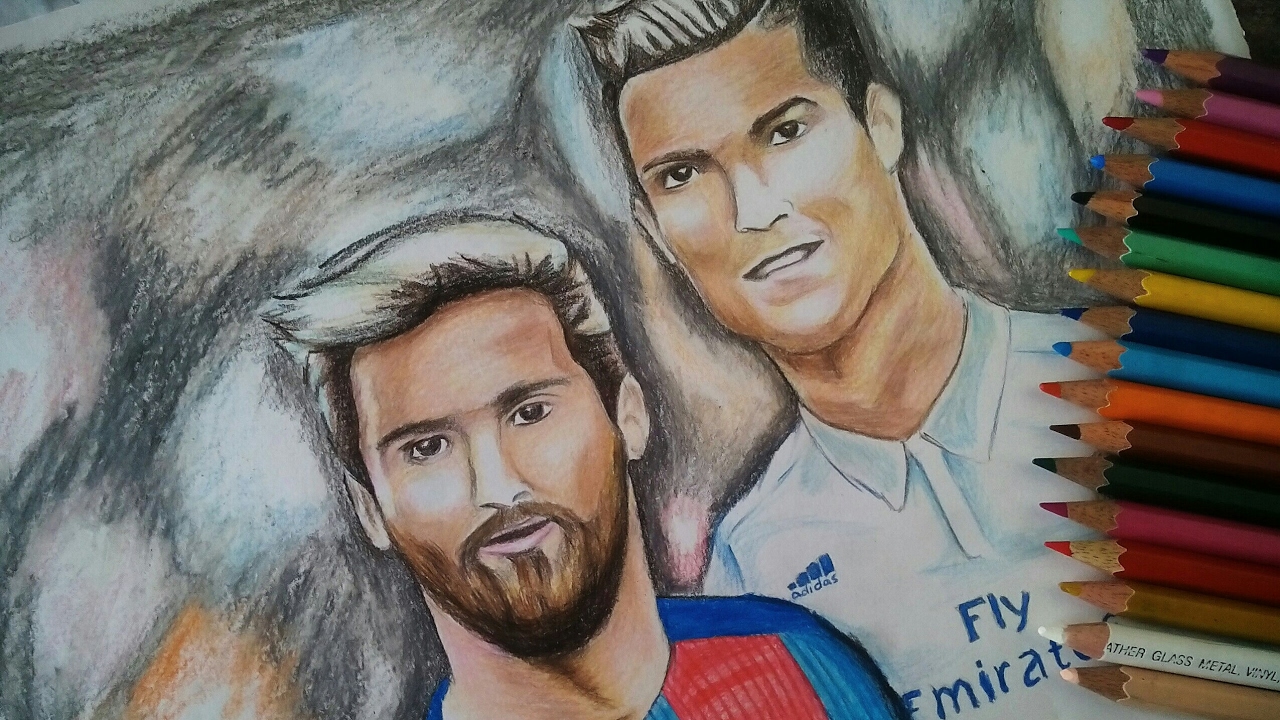 Featured image of post Sketch Messi Vs Ronaldo Drawing Tons of awesome messi vs ronaldo wallpapers 2015 hd to download for free