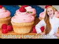 EASY Raspberry Lemon Cupcakes!! | with Raspberry Buttercream & Lemon Curd Filling!