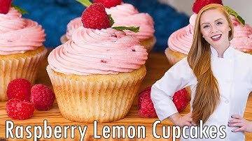 EASY Raspberry Lemon Cupcakes!! | with Raspberry Buttercream & Lemon Curd Filling!
