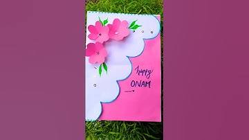 ONAM greeting card💗❕😱(@shahnaartcraft ) #subscribe #easy #craft #onamspecial #2023