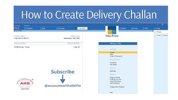 Delivery  Challan, How to Create Delivery Challan, Delivery Challan Entry  in Tally prime