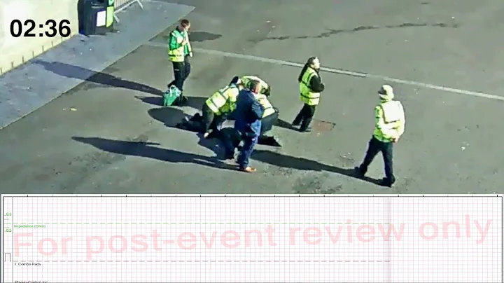 CCTV of Cardiac arrest  (with the underlying AED r...
