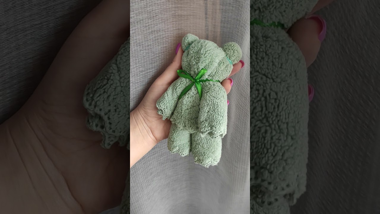 мишка из полотенца