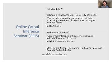 Online Causal Inference Joint Seminar: Georgia Papadogeorgou and Lihua Lei