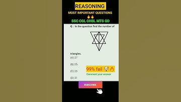 Reasoning questions counting figures ,ssc chsl cgl mts gd cpo  #shorts #reasoning #tricks #ssc #cgl