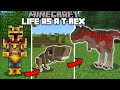 Minecraft LIFE AS A JURASSIC PARK DINOSAUR MOD / MORPH IN TO A T-REX !! Minecraft Mods