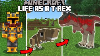 Minecraft LIFE AS A JURASSIC PARK DINOSAUR MOD / MORPH IN TO A T-REX !! Minecraft Mods screenshot 4