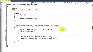 Tutorial C# Windows Form Application Array 1_ D in kurdish