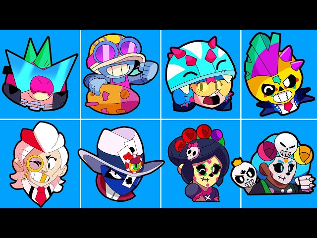 Brawl Stars Icons | Born Bad Buzz, Surfer Carl, Trash Poco and