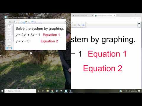 4.8 Solving Nonlinear Systems of Equations by Graphing