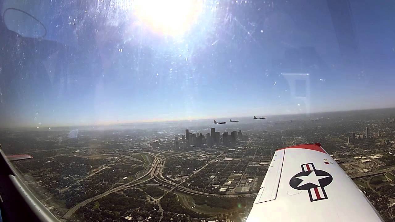 NASA’s Trio of WB-57s Fly in Formation Over Houston