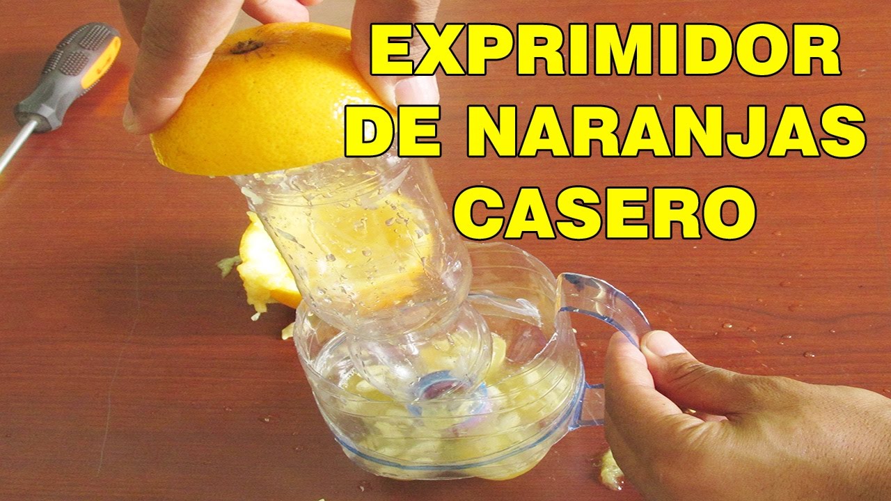 Experimentos caseros- Como hacer un exprimidor de naranjas - YouTube