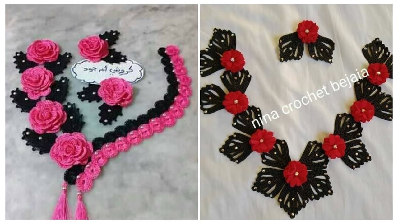 صدور كروشي  مجموعة تحفة 🇩🇿 صدور كروشي الورود 3d