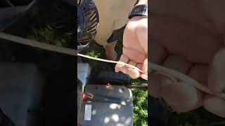 How to replace pull cord on a lawn mower.