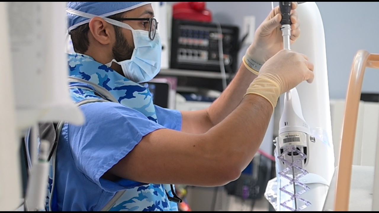 Single anesthetic event- biopsy to lung cancer treatment in one