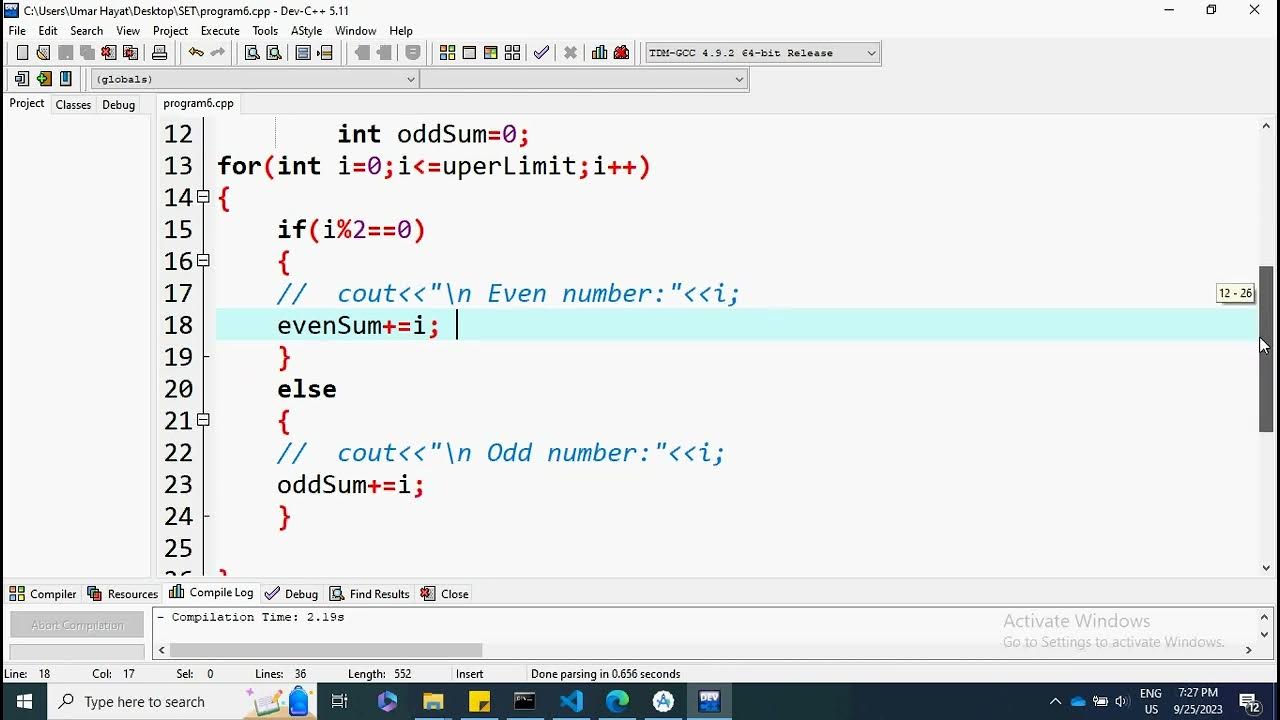 How to calculate sum of even and odd number using C++ in Urdu or Hindi ...