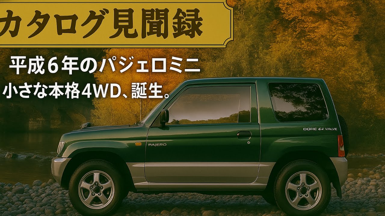 【1994年パジェロミニ】純正カタログ開封！三菱が生んだ“小さな本格4WD”の原点｜カタログ見聞録