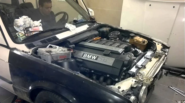 BMW E30 M52B28 - first start after swap