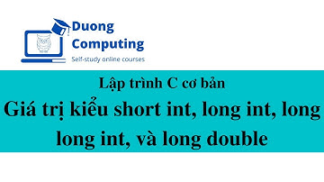 IOT301 - Lập trình C cơ bản - Giá trị kiểu short, long, long long, và long double