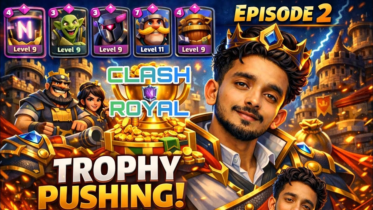 Episode 2 Trophy Push 😈 Crazy Wins Continue😵‍💫 #clashroyale #samroyalofficial 