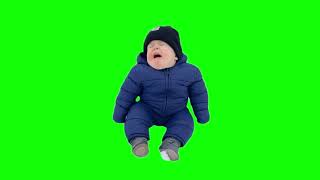 Green Screen Baby Talking in the Snow Meme