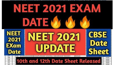 NEET 2021 exam Latest  Official Update and Exam Date Announcement