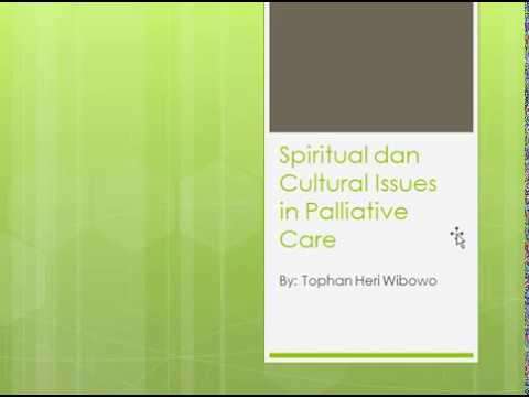 spiritual and cultural issues in palliative care