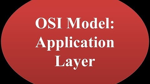 OSI-Application Layer Introduction
