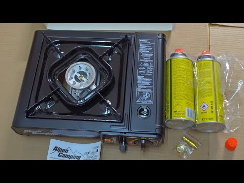 Alpen Camping - IK001 (Portable Gas Stove, Butane gas, Spark igniter, Carrying Case)