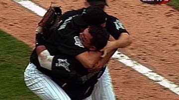 2003 NLDS Gm4: Conine, Rodriguez combine to get final out at the plate, Marlins advance to NLCS