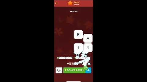 WordBrain 2 Fall Event Day 10 September 26 2021 Answers