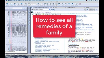 RadarOpus tutorial Families tips and tricks - Part 2