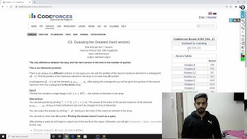 Codeforces round 703: Guessing the Greatest C2