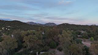 sunset drone footage skyline