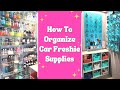 Car freshie supply storage  organization  how to store  organize supplies for your car freshies