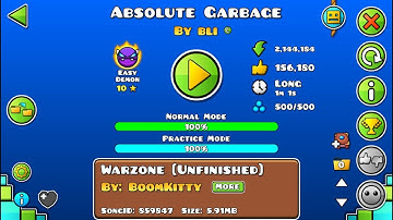 "Absolute Garbage" 100% (EASY DEMON) by Bli | Geometry Dash 2.2